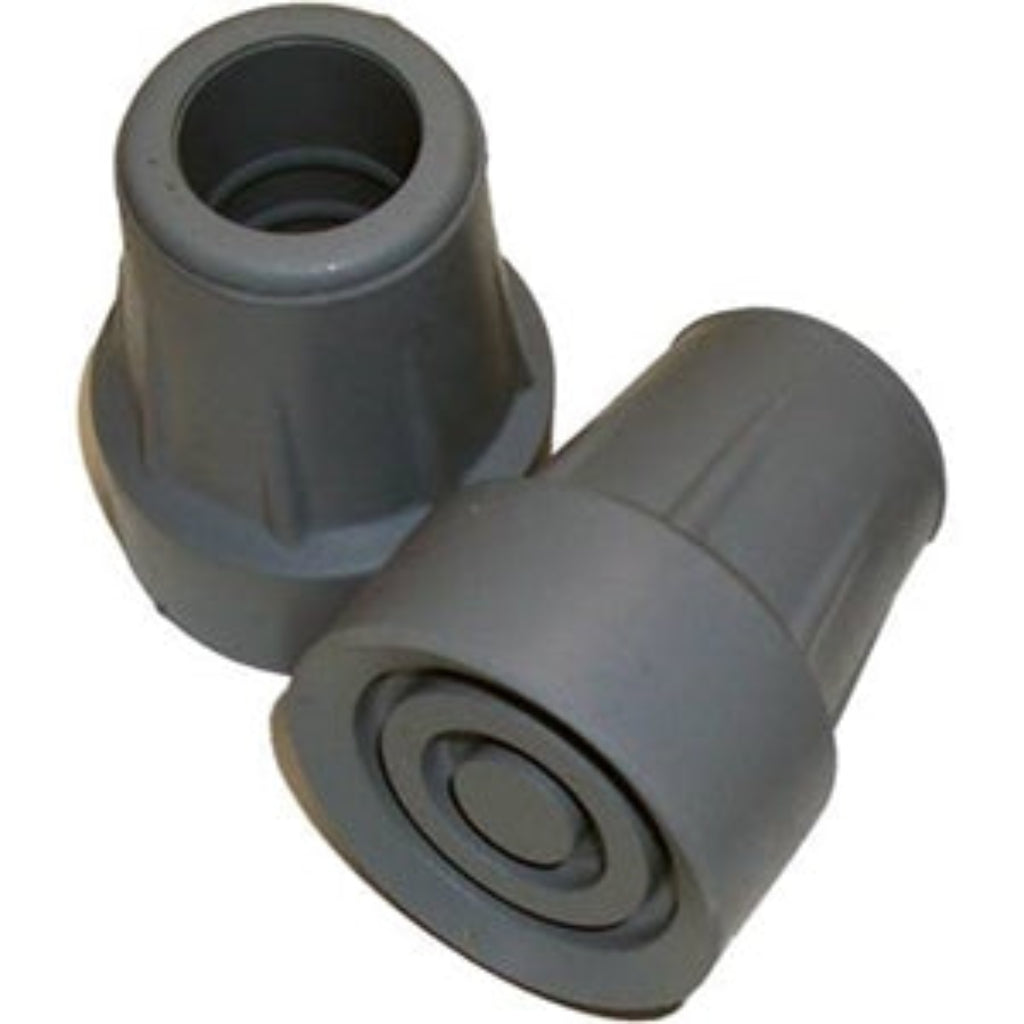BeMed Crutch Tips Grey 22mm pack of 2 replacement rubber tips.
