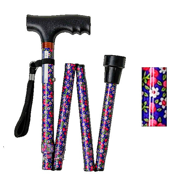 BeMed Folding Walking Stick 33-37"