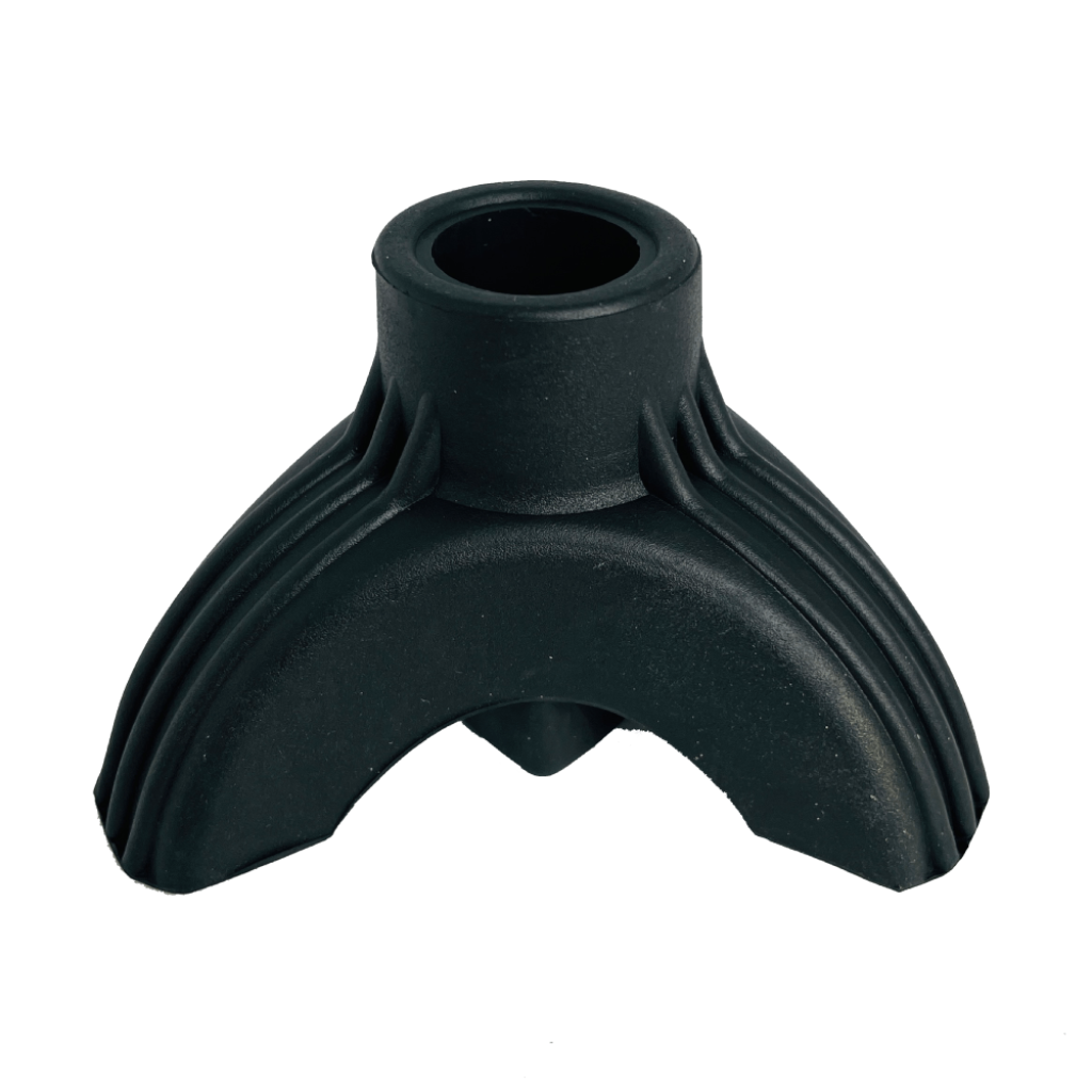 BeMed Walking Stick Tip 3 Legs Black for 19mm walking sticks, providing stability and balance.