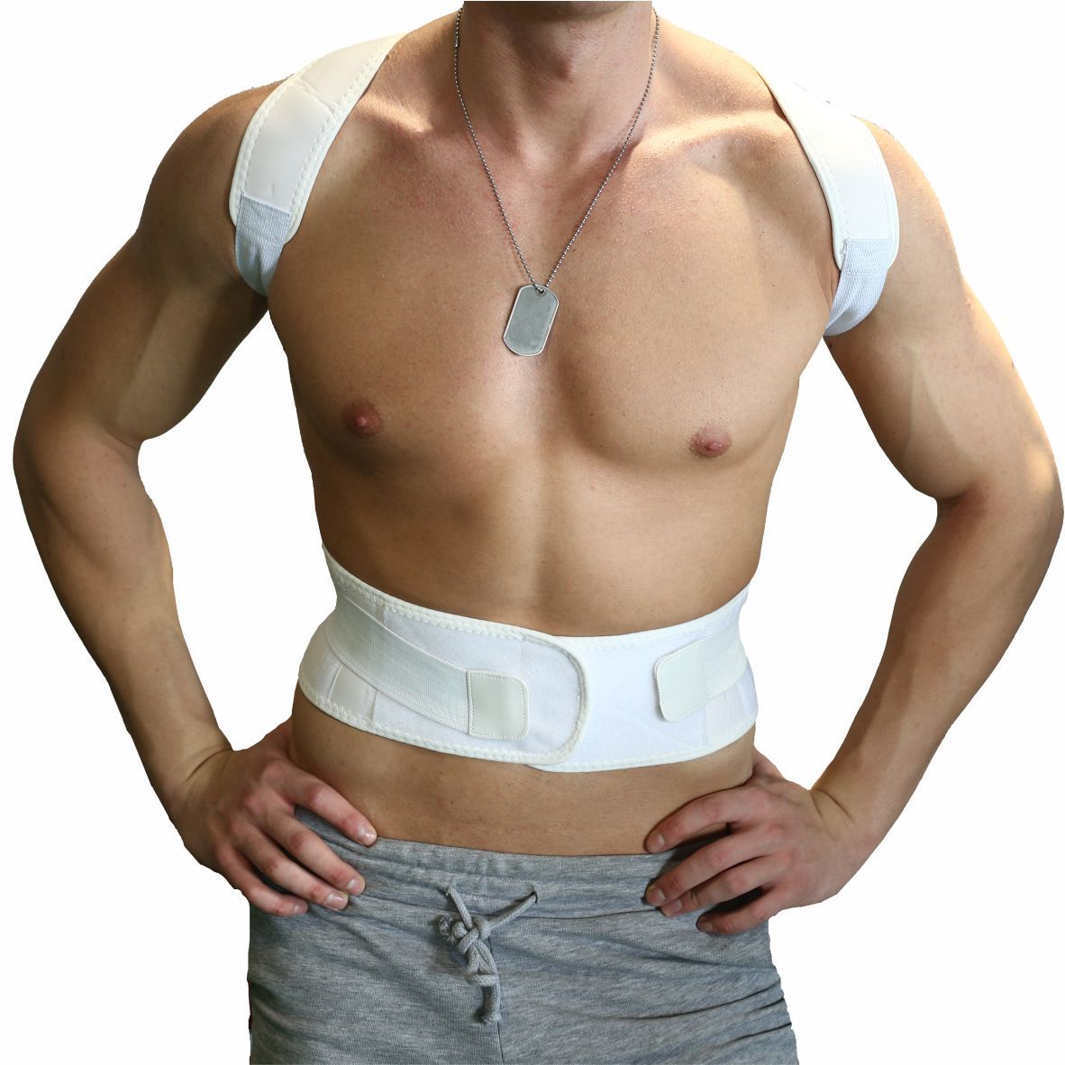 Body Guide Support Bodyassist Lower Back Support With Posture Correction - White ...