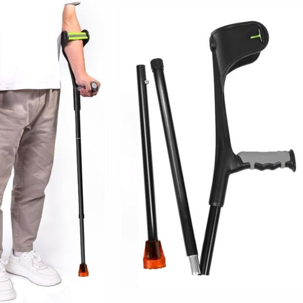 Bodyassist Adjustable Euro Forearm Crutch - Single with Elbow Strap ...