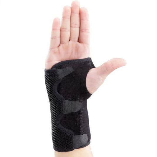 Bodyassist Comfort carpal tunnel wrist brace one size black with contoured splinted support.