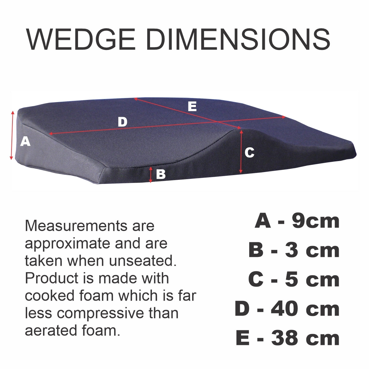 Bodyassist Deluxe Seat Wedge Cushion