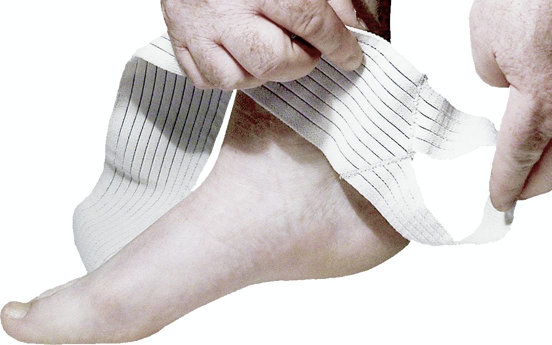 Bodyassist Elastic Ankle Wrap w/Heel Loop Anchor