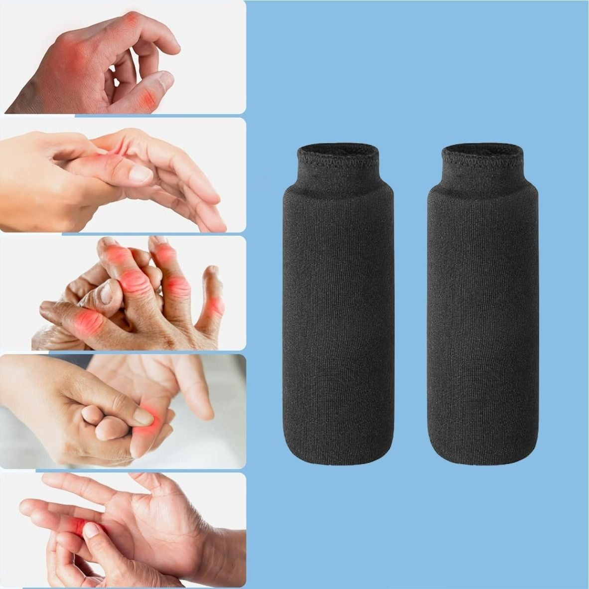 Bodyassist Gel Finger Compress Sleeve Set - One Size