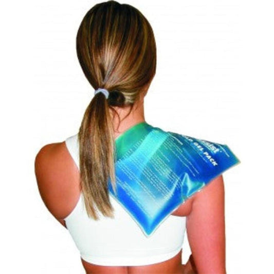 Bodyassist hot and cold gel pack reusable therapy pack with cloth cover bag.