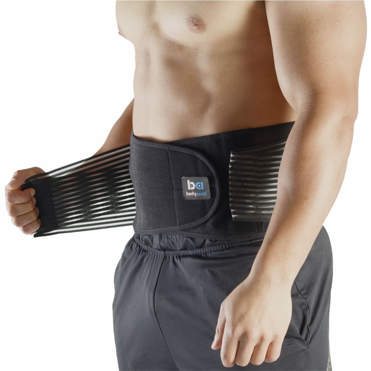 Bodyassist Power Pull Sacro Back Belt Black