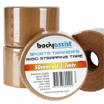 Bodyassist Sports Trainers Rigid Strapping Tape Flesh
