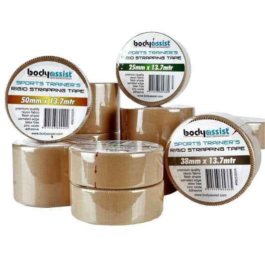 Bodyassist Sports Trainers Rigid Strapping Tape Flesh