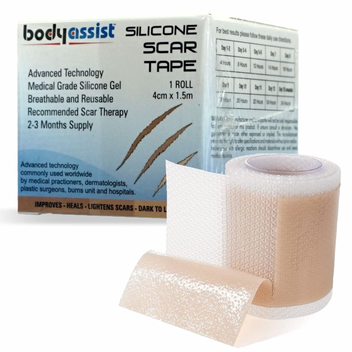 Bodyassist Silicone Scar Tape 4cm x 1.5m