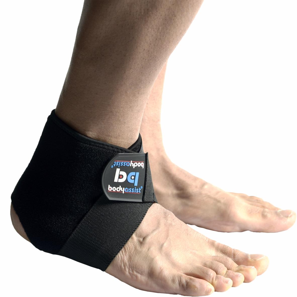 Bodyassist Thermal Ankle Wrap + Stabilisers Black