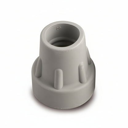 Close-up of patterned base on CareQuip 25mm Z25 grey crutch tip for additional grip.