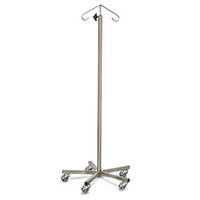 CareQuip IV Pole Stainless Steel with Weighted Base