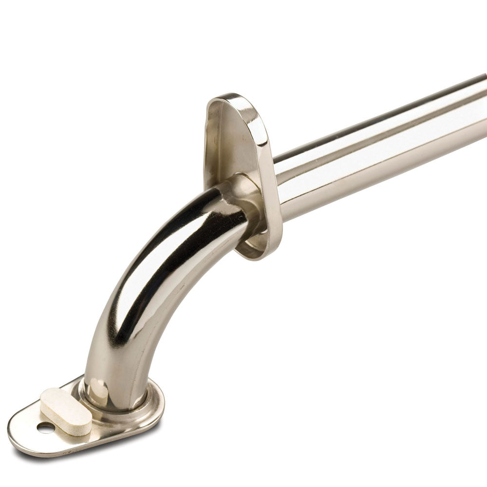 CareQuip Bath/Shower Rail - 25mm Stainless Steel (with Concealed Flanges)