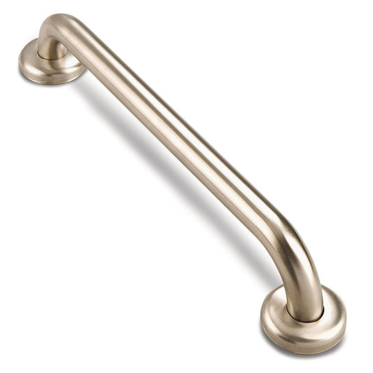 CareQuip Bath/Shower Rail 32mm Stainless Steel with Concealed Flanges 600mm