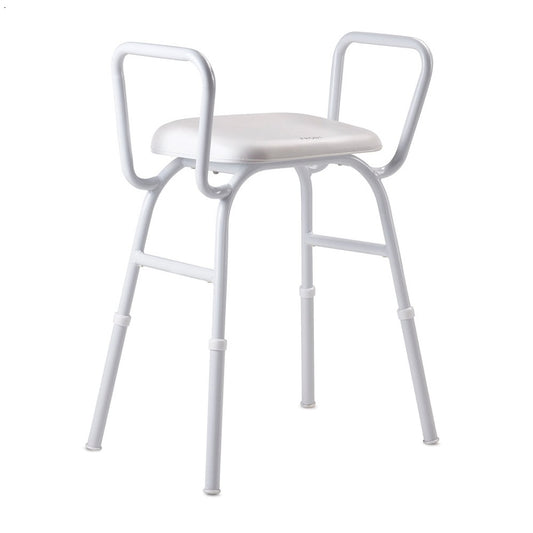 CareQuip Shower Stool with Arms and Padded Seat