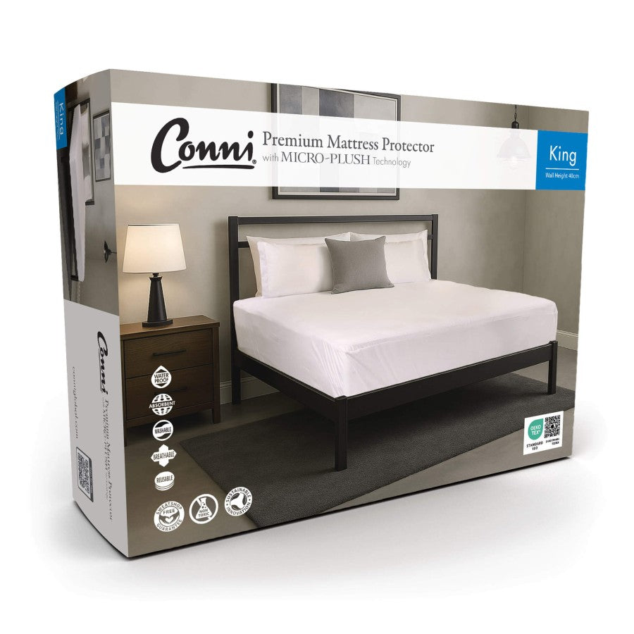 Conni Premium Waterproof Mattress Protector with Micro-Plush (Each)