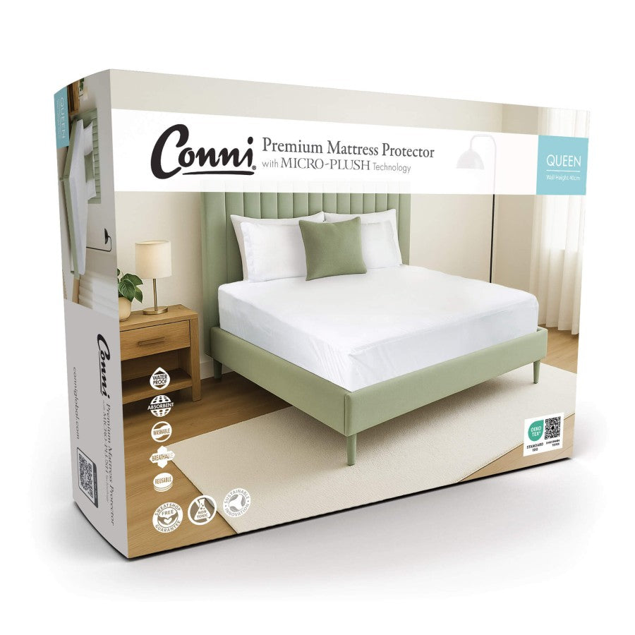 Conni Premium Waterproof Mattress Protector with Micro-Plush (Each)