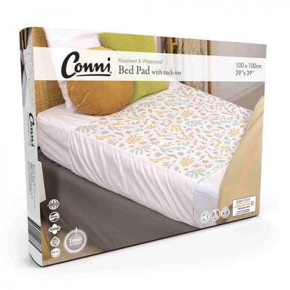 Conni Kids Reusable Bed Pad with Tuck-ins