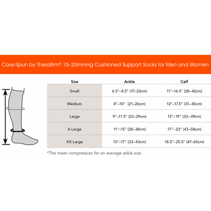 Core-Spun Class 1 Below Knee Mild Support Socks