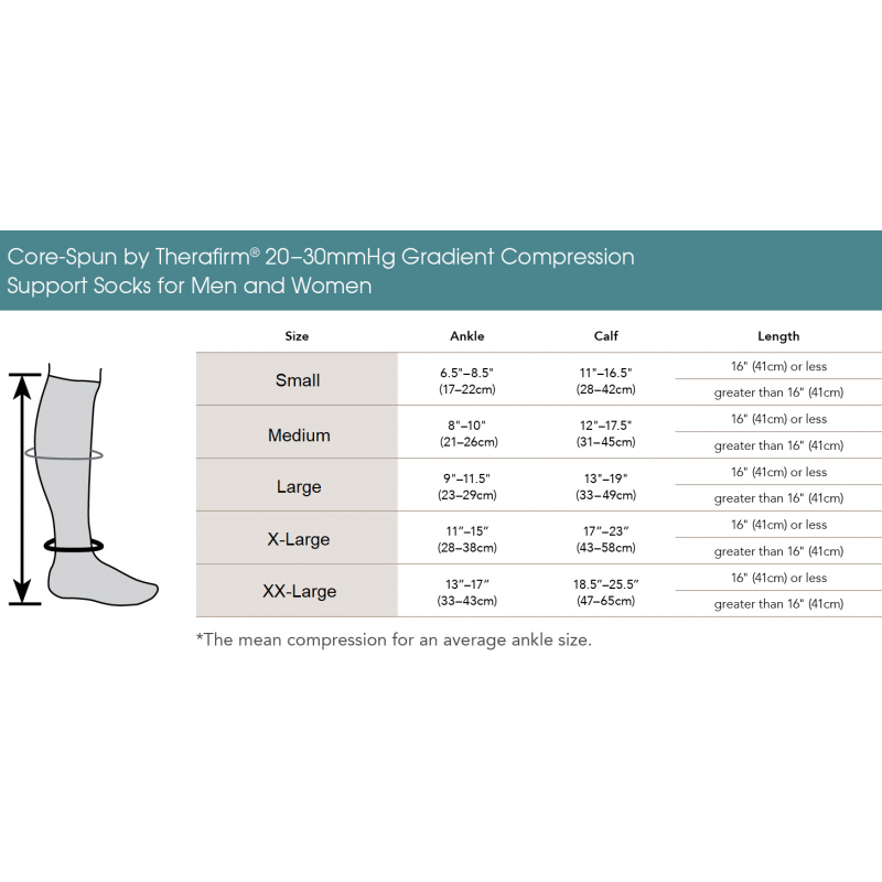 Core-Spun Class 2 Below Knee Moderate Support Socks