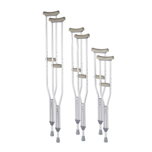 Days Aluminium Underarm Crutches Adjustable Height