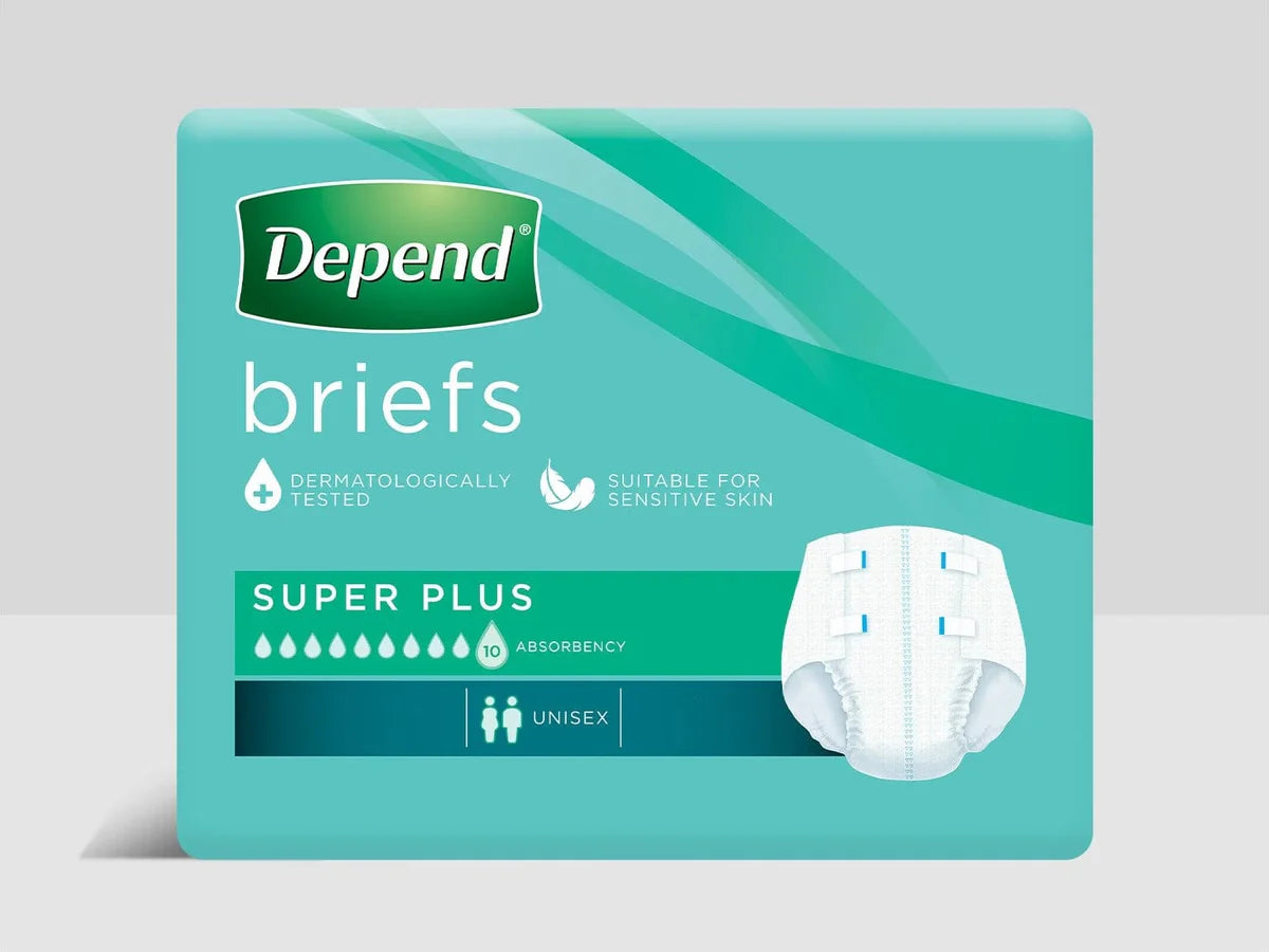 Depend Briefs Super Plus  Large - 4300ml, 120-150cm (15pkt)