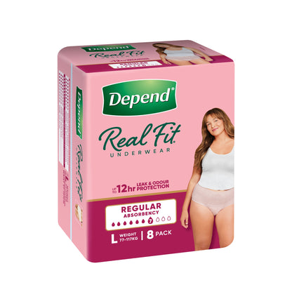 Depend Real Fit Regular Underwear for Women