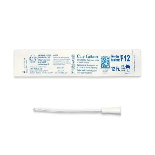 Cure Catheter Uncoated Straight Tip Female Sterile 15cm  F12: CH/FR12 (Diameter:4mm) (30pkt)