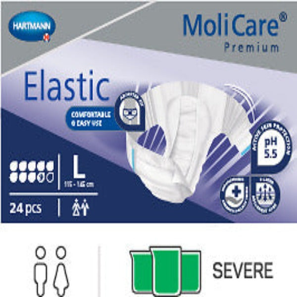 MoliCare Premium Elastic 9 Drop Size Large - 3856ml, 115 -145 cm (24pkt)