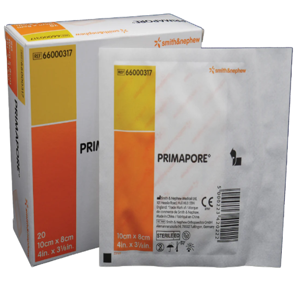 Primapore Adhesive Island Wound Dressings Size 10 cm x 8 cm - Box/20