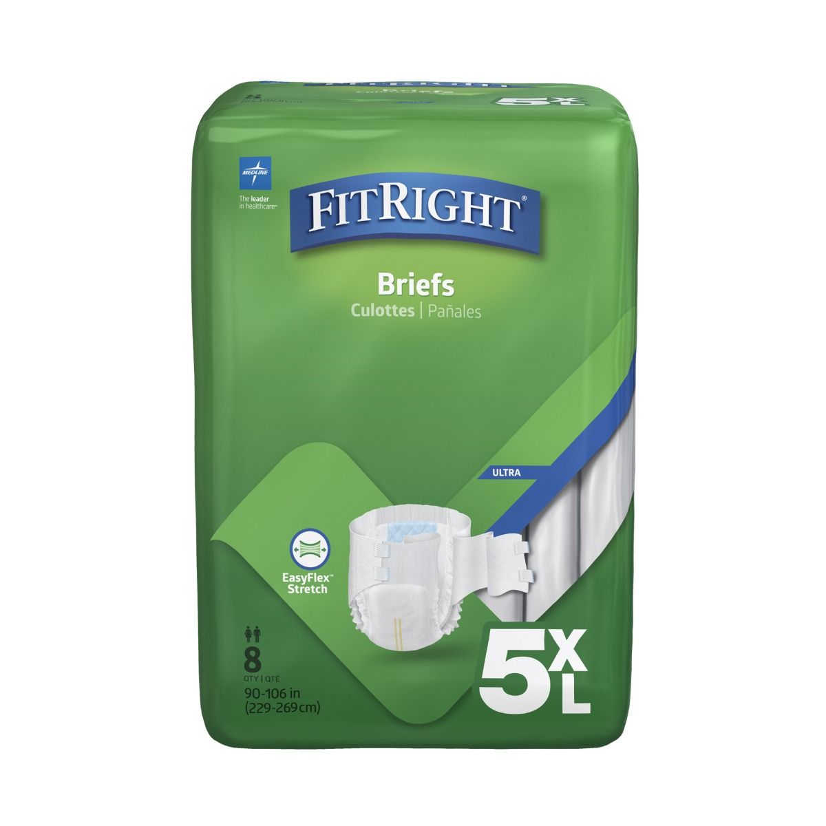 FitRight Bariatric Brief 5XL 229-269cm (Carton of 4x8pk)