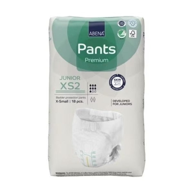 Abena Pants Junior XS2 (1500ml) 50-75cm Packaging Size Each - 18pkt