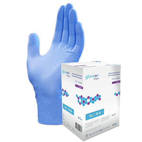 GloveOn Aegis Nitrile Exam Glove Long Cuff Blue (Carton of 4x50)