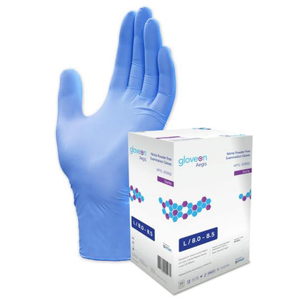 GloveOn Aegis Nitrile Exam Glove Long Cuff Blue (Carton of 4x50)