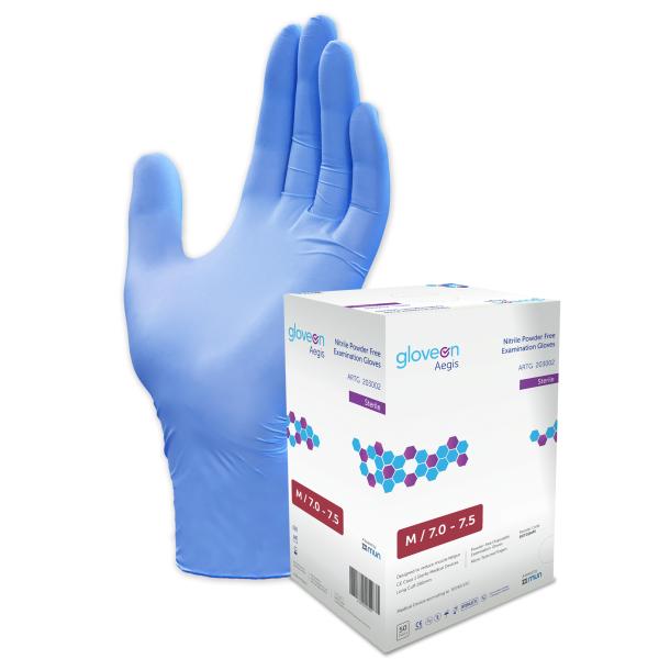 GloveOn Aegis Nitrile Exam Glove Long Cuff Blue (Carton of 4x50)