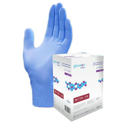 GloveOn Aegis Nitrile Exam Glove Long Cuff Blue (Carton of 4x50)