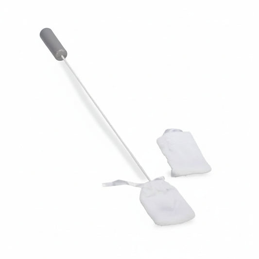 Homecraft Long Handled Toe Washer with 2 Pads showing full handle and angled head