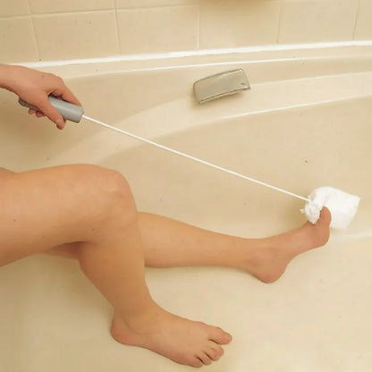 Angled head design on Homecraft Long Handled Toe Washer for optimal reach