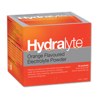 Hydralyte Electrolyte Powder Orange Flavoured - Last Stock Available (Pack of 10)