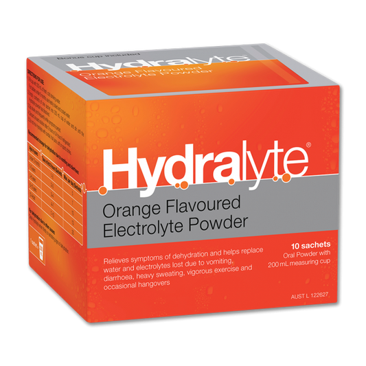 Hydralyte Electrolyte Powder Orange Flavoured - Last Stock Available (Pack of 10)