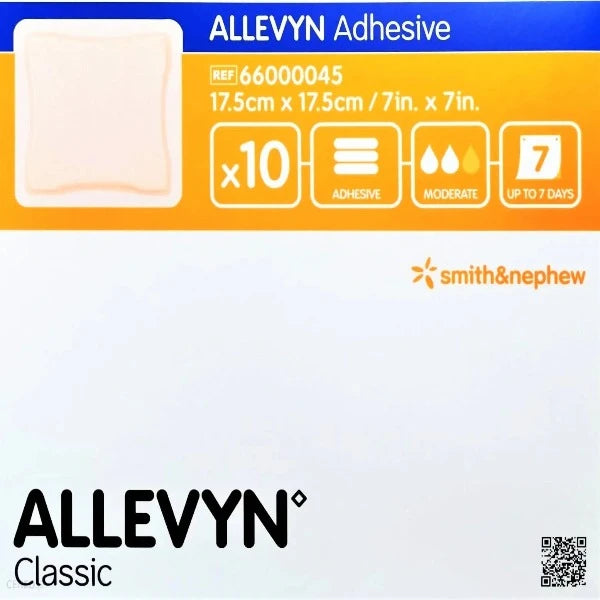 ALLEVYN Adhesive Foam Dressing  10cm x 10cm - Box/10