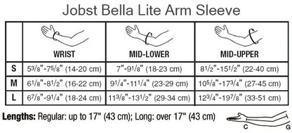 JOBST Bella Lite Arm Sleeve Beige 20-30 mmHg (Each)