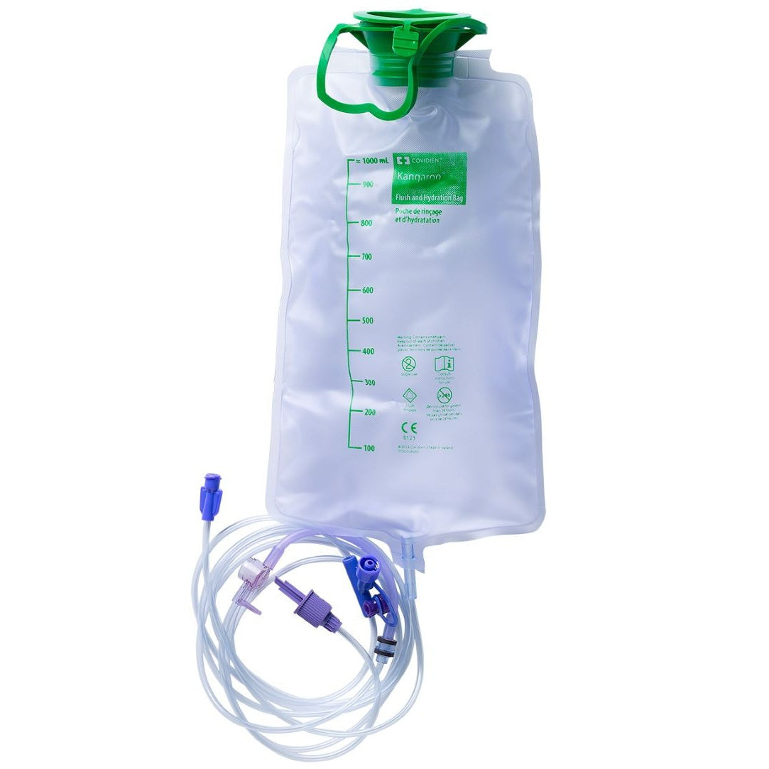 Kangaroo Joey Feed & Flush Set 1000mL w/Inline Medication Port (Box of 30)