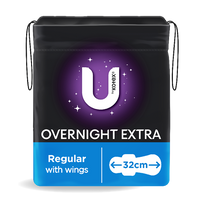 U By Kotex Overnight Extra Pads with Wings