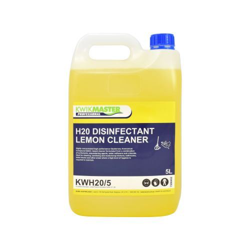 Kwikmaster Disinfectant Lemon Cleaner 5L - Each (Perth metro delivery and local pickup only. Contact store for details)