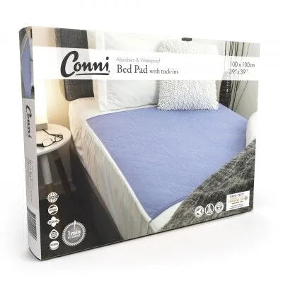 Conni Reusable Bed Pad with Tuck-ins Colour Mauve - 100 x 100cm