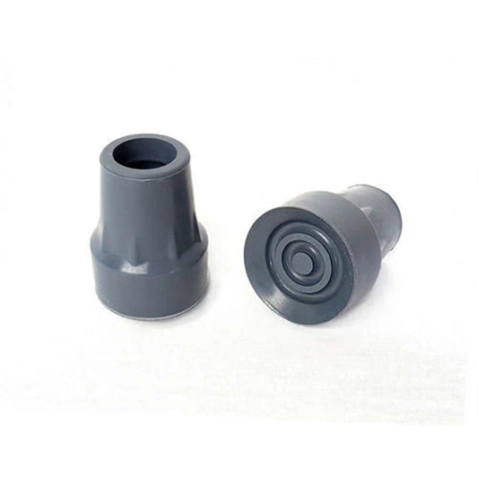 Max Mobility crutch tips 22mm pack of 2 grey high‑density rubber replacement tips