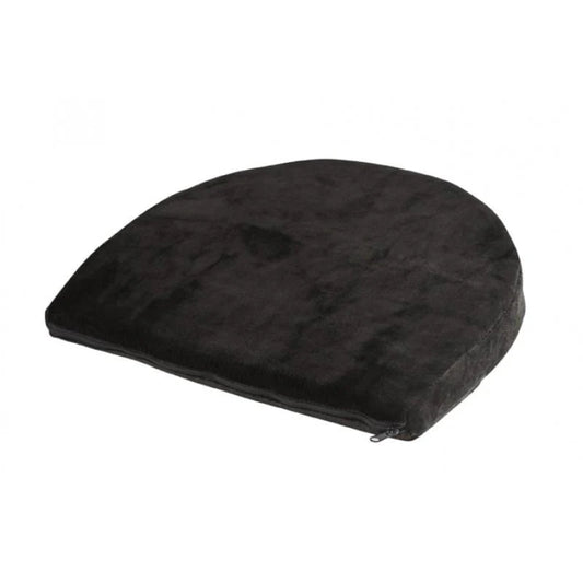 Max Mobility side wedge cushion memory foam with removable black velour cover.