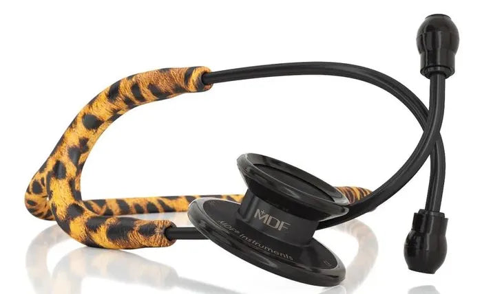 MD One Elite Stethoscope Collection  Printout Black - Cheetah
